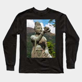Tian Tan Buddha, Lantau Island, Hong Kong Long Sleeve T-Shirt